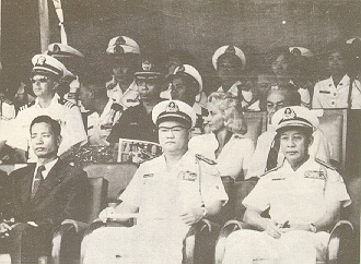 Distinguished guests are present at the jubilant Navy Day 1974
